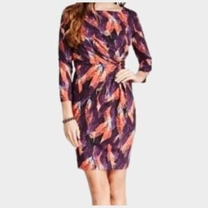 Tracy Negoshian Marilyn Faux Wrap Dress Sz‎ Sm Vintage Inspired Office Business